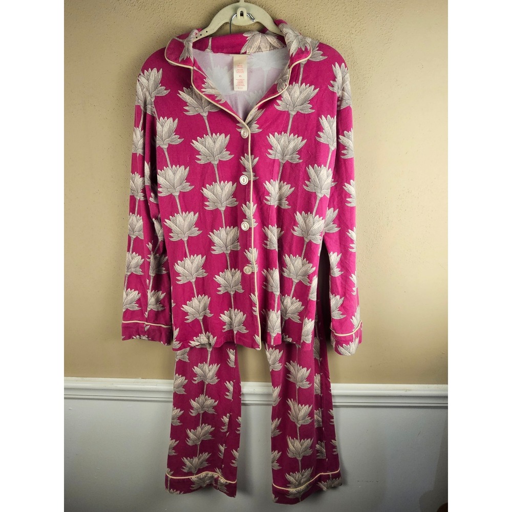 BedHead Pajamas Lotusland Pink Fuchsia Lotus Flower As Seen On Mindy Project XS